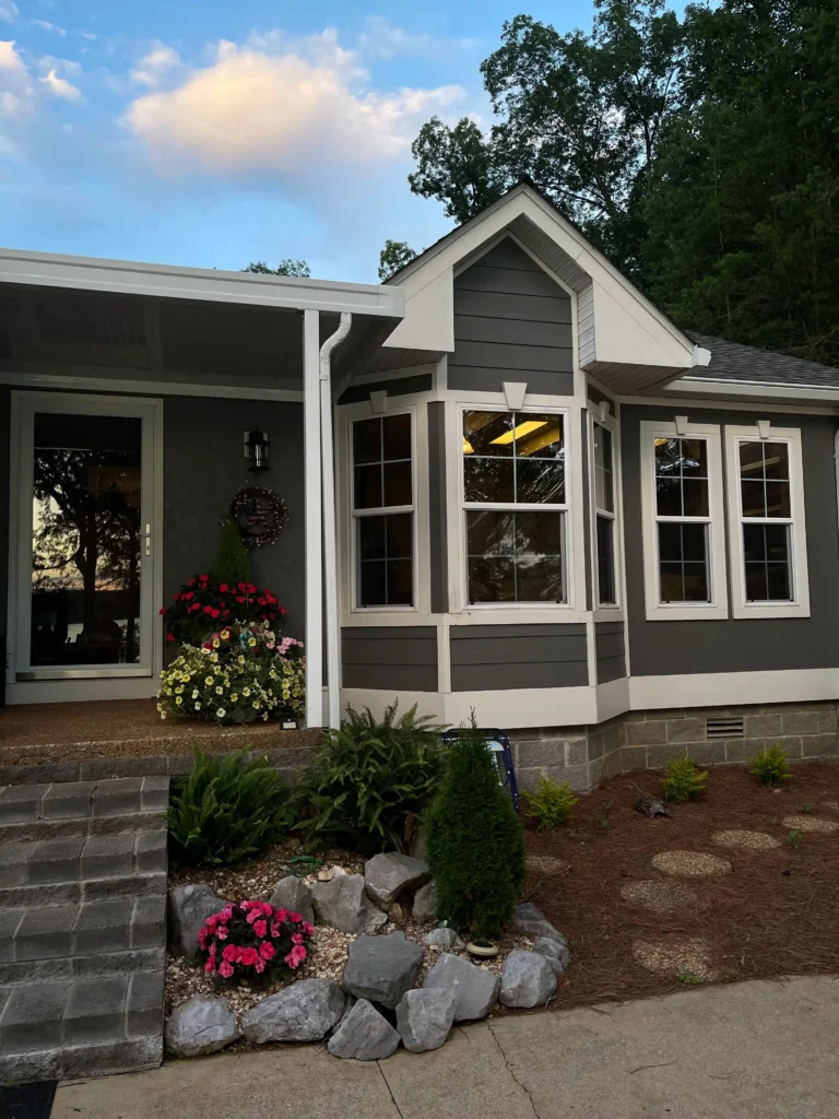 Exterior view of residential window tinting in Nashville, TN by Shade Shoppe.